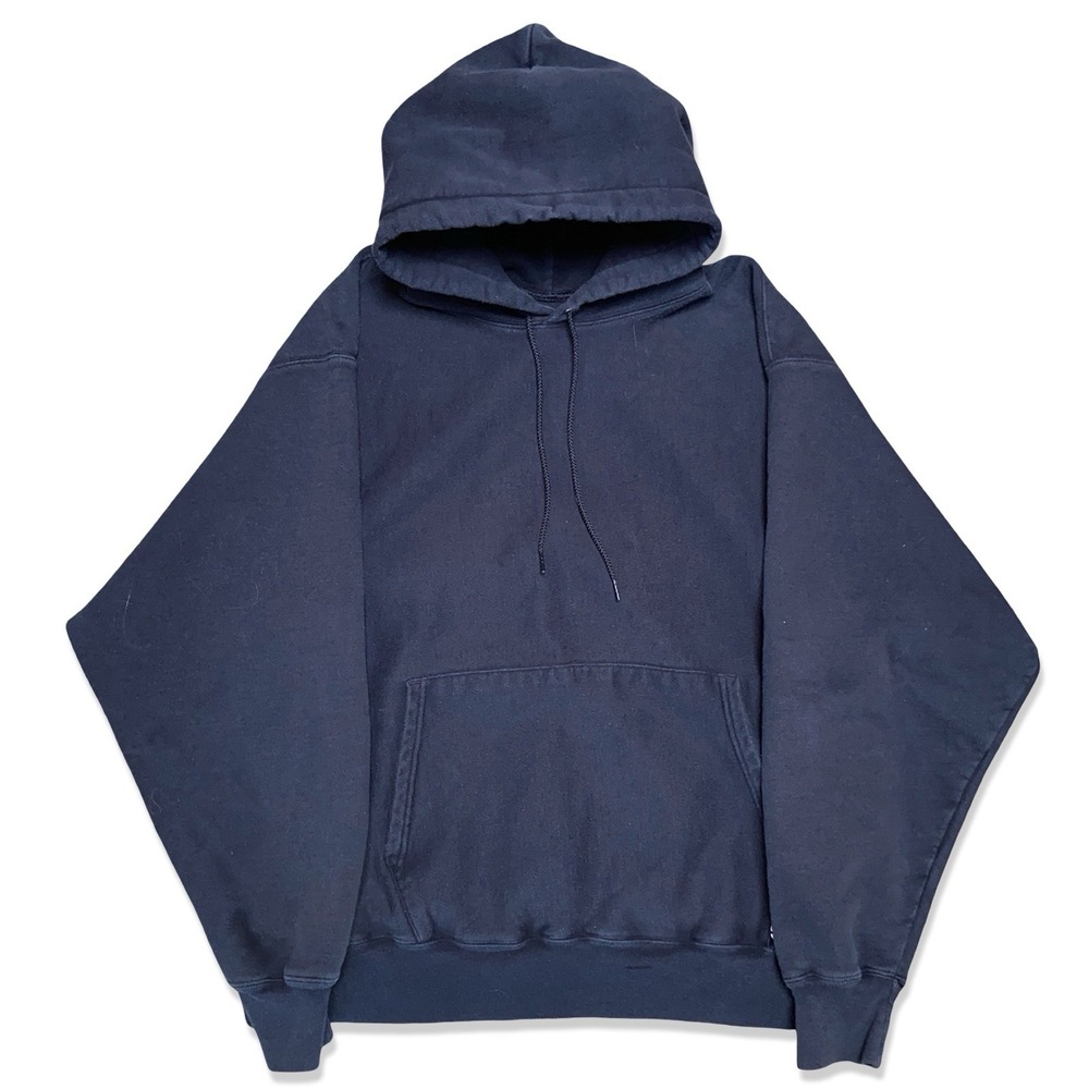 Vintage Champion Premium Reverse Weave Hoodie Black Size XL Mens Blank Logo